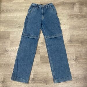 Women's Hollister Ultra High Rise Dad Jeans | Carpenter Panel Detail | W25 L31